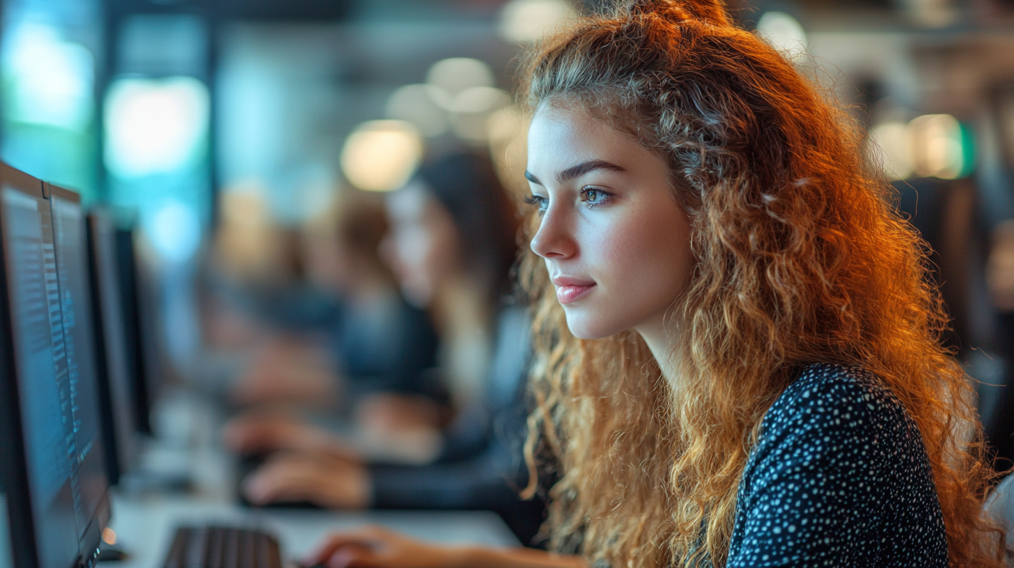 Woman working at desk